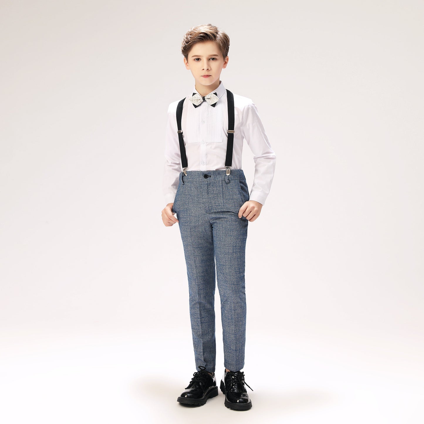 ly1268 Grey Formal 5 Piece Boys Suits