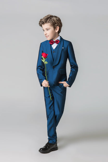 Blue Formal Classic 5 Piece Kids Boys Suits