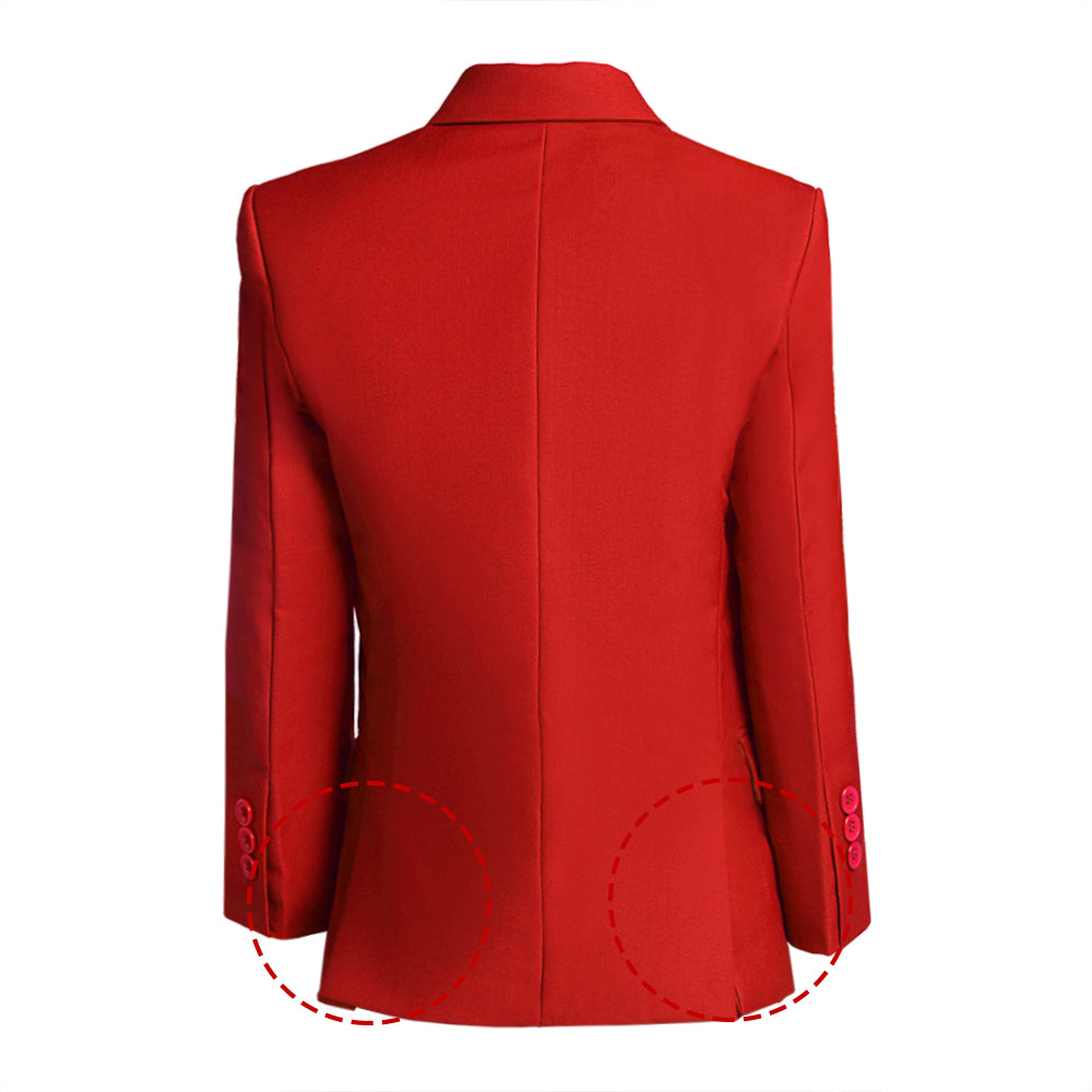 ly1773 Red Boys Formal Blazer, Elegant School Jacket