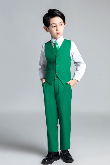 ly1682 Green Kid Boys Classic 5 Piece Boys Suits