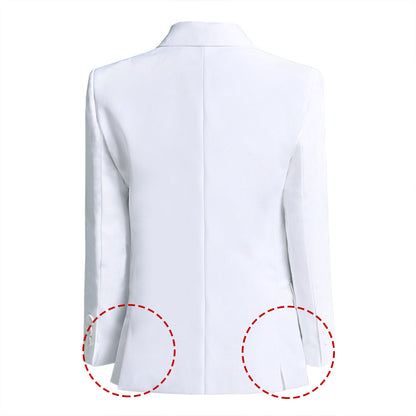 ly1776 White Boys Formal Blazer, School Kids Jacket