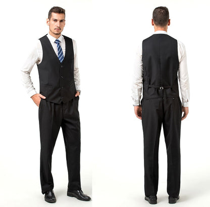 ly1489 Black Two Button Wedding 3 Pieces Slim Fit Men Suits