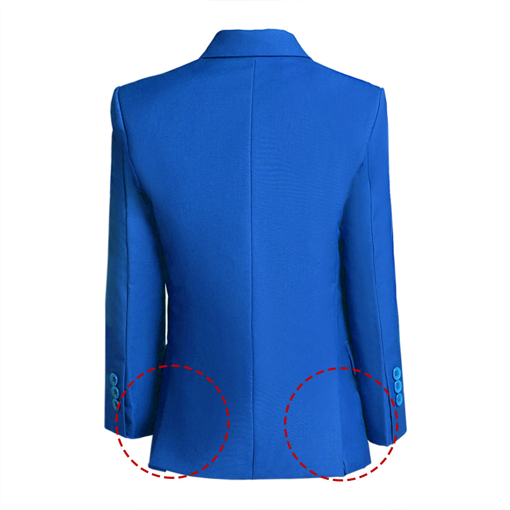 ly1775 Royal Blue Boys Formal Fit Blazer, School Jacket