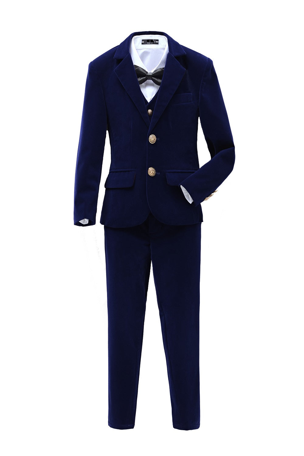 ly1597 Navy Velvet 5 Piece Boy's Formal Boys Suits