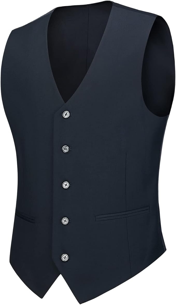 ly1788 Men's Suit Slim Fit, 3 Piece Suits for Men, One Button Solid Jacket Vest Pants, Tuxedo Set