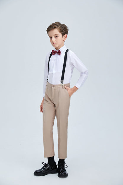 ly1680 Champagne Kid Formal Classic Suits Set 5 Piece Boys Suits