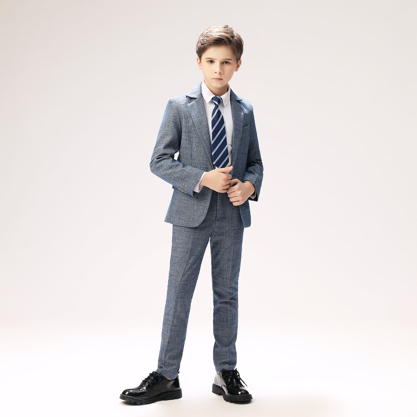 ly1268 Grey Formal 5 Piece Boys Suits