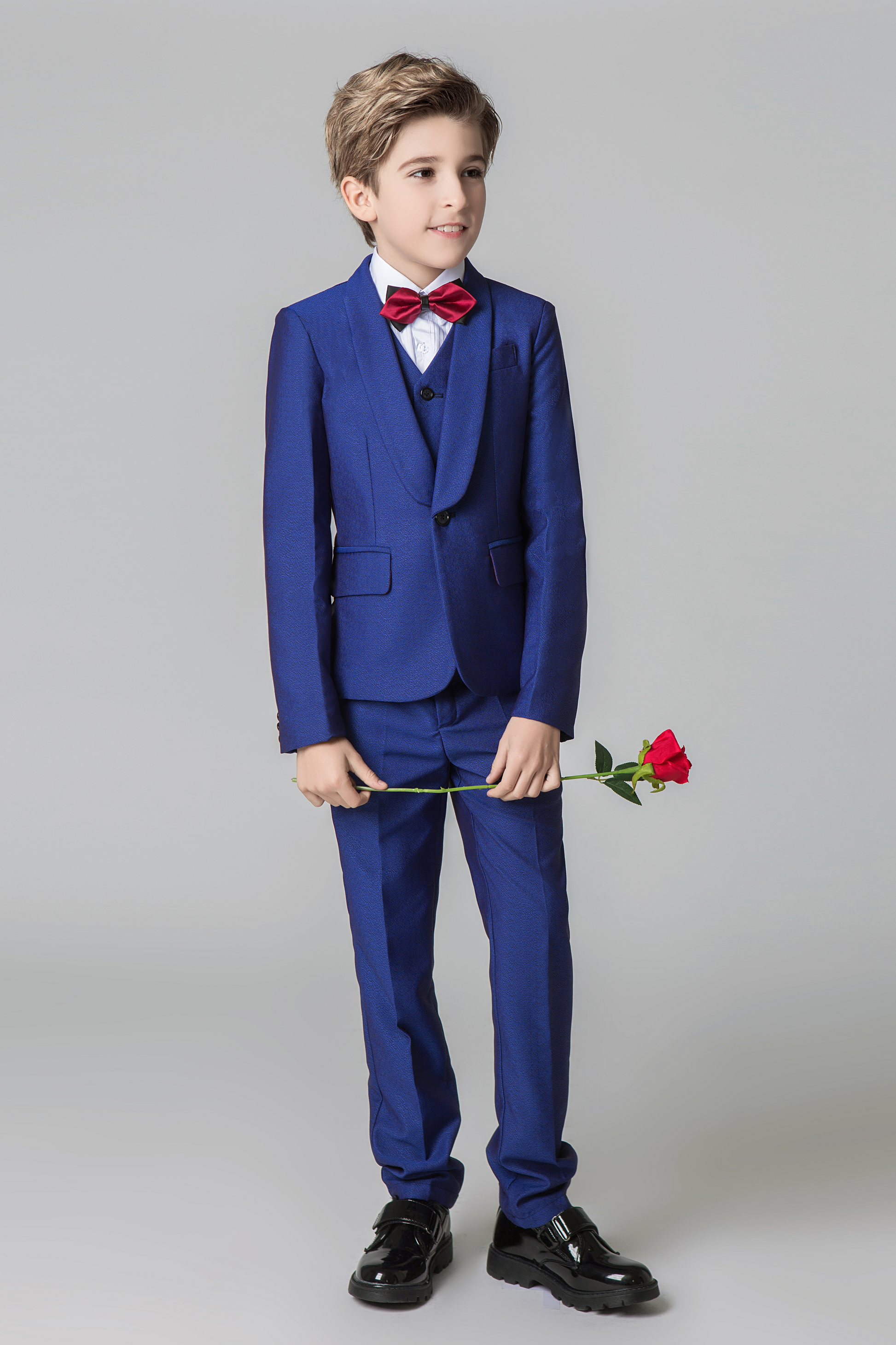 Royal Blue Formal Classic 5 Piece Kids Boys Suits