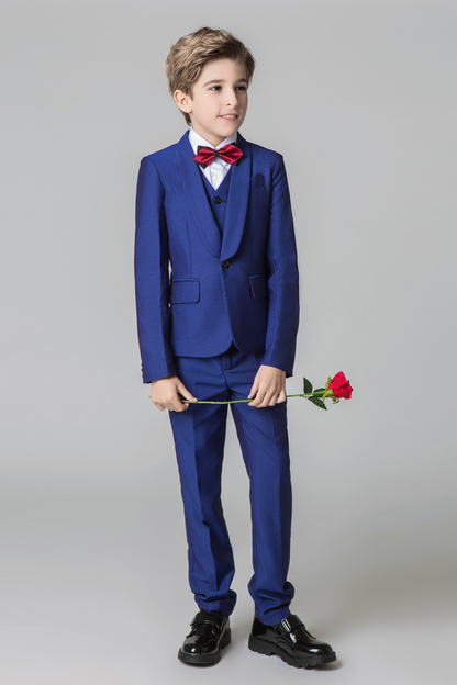 Royal Blue Formal Classic 5 Piece Kids Boys Suits