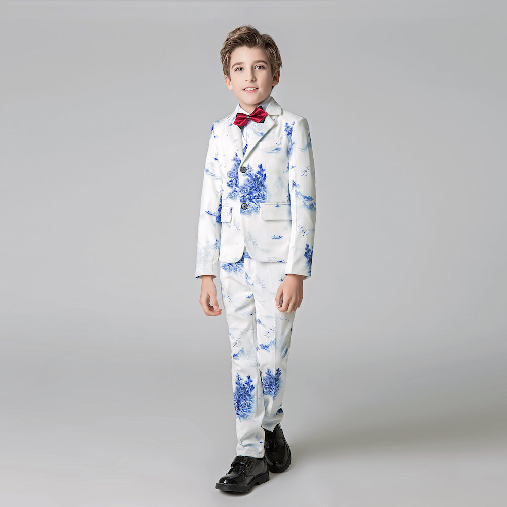 ly1202 Unique Design Slim Fit Modern 5 Piece Boys Suits