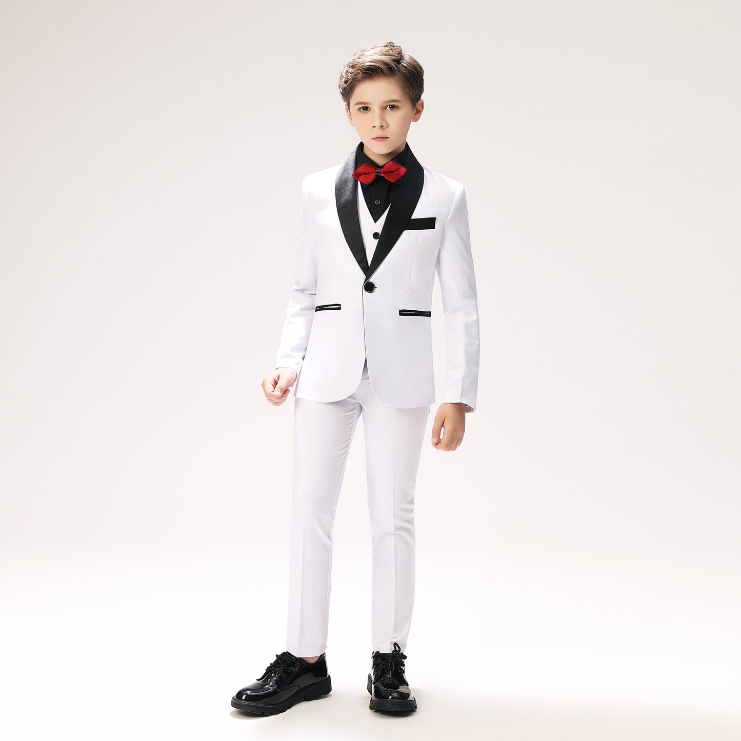 ly1142 Classic Fit Toddler Tuxedo 5 Pieces Boy Suits