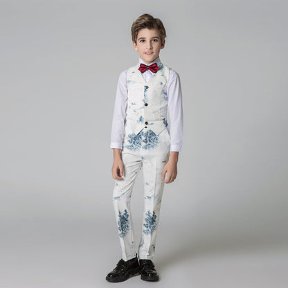 ly1201 Unique Design Slim Fit Modern 5 Piece Boys Suits