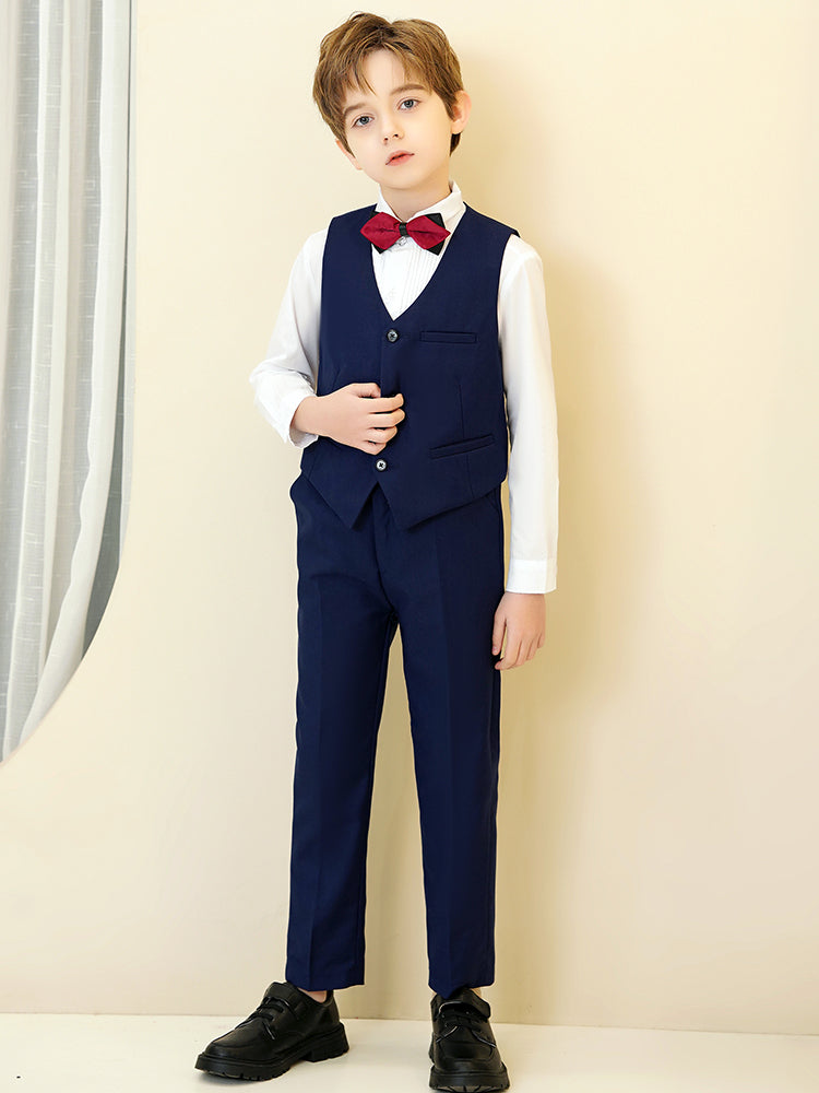 ly1298 Formal 5 Piece Boys Suits（MORE COLORS+)