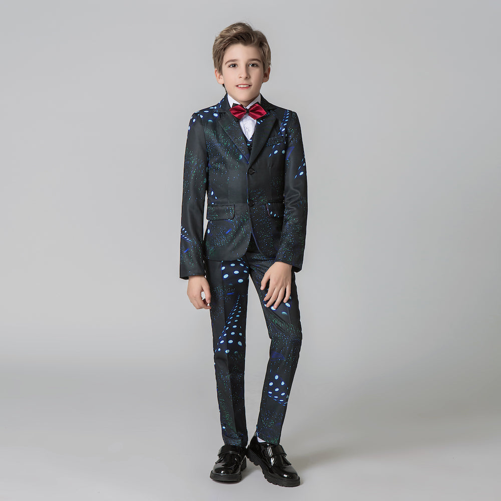 ly1222 Unique Design Slim Fit Modern 5 Piece Boys Suits