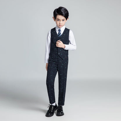 ly1238 Page Boy Wedding Modern 5 Piece Boys Suits