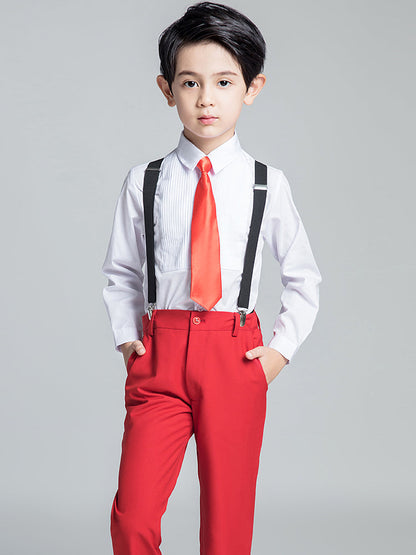 ly1225 Red Classic Suits Set 5 Piece Boys Suits