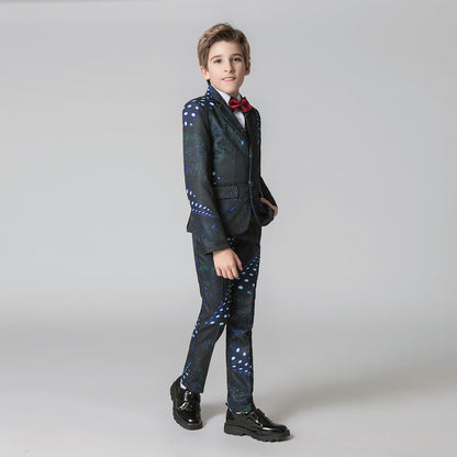 ly1222 Unique Design Slim Fit Modern 5 Piece Boys Suits