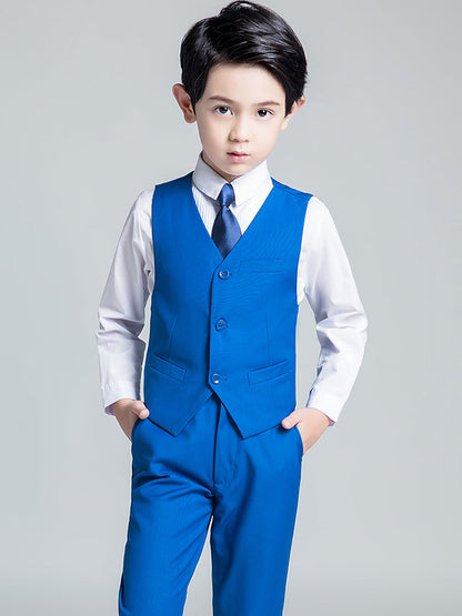 ly1228 Royal Blue Formal Classic 5 Piece Kids Boys Suits