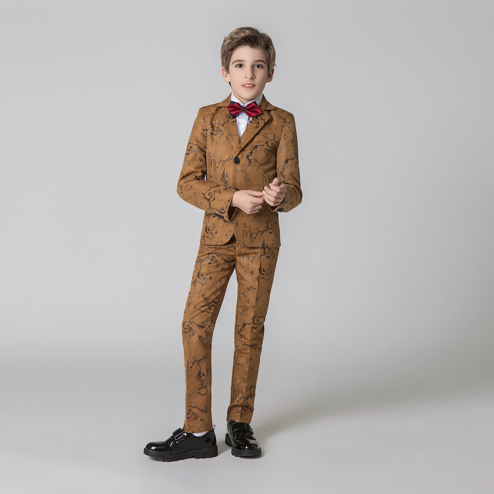 ly1221 Prom Slim Fit Modern 5 Piece Boys Suits