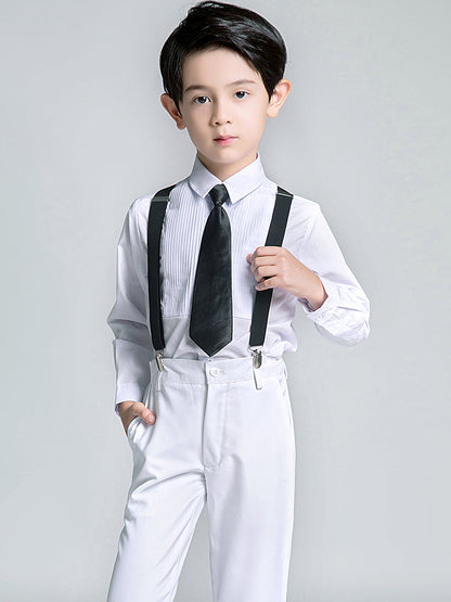 ly1227 White Tuxedo Kids Formal 5 Piece Boys Suits