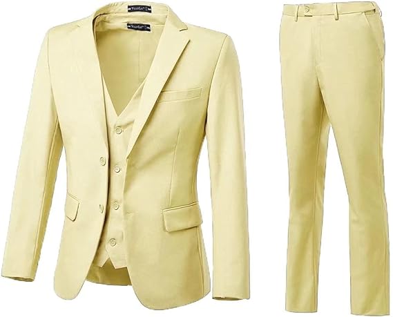 ly1703 Two Button Wedding 3 Pieces Slim Fit Men Suits (MORE COLORS+)