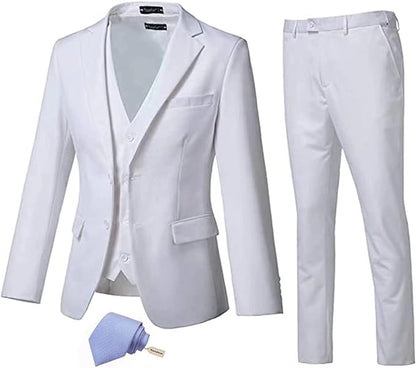 ly1702 Two Button Wedding 3 Pieces Slim Fit Men Suits (MORE COLORS+)