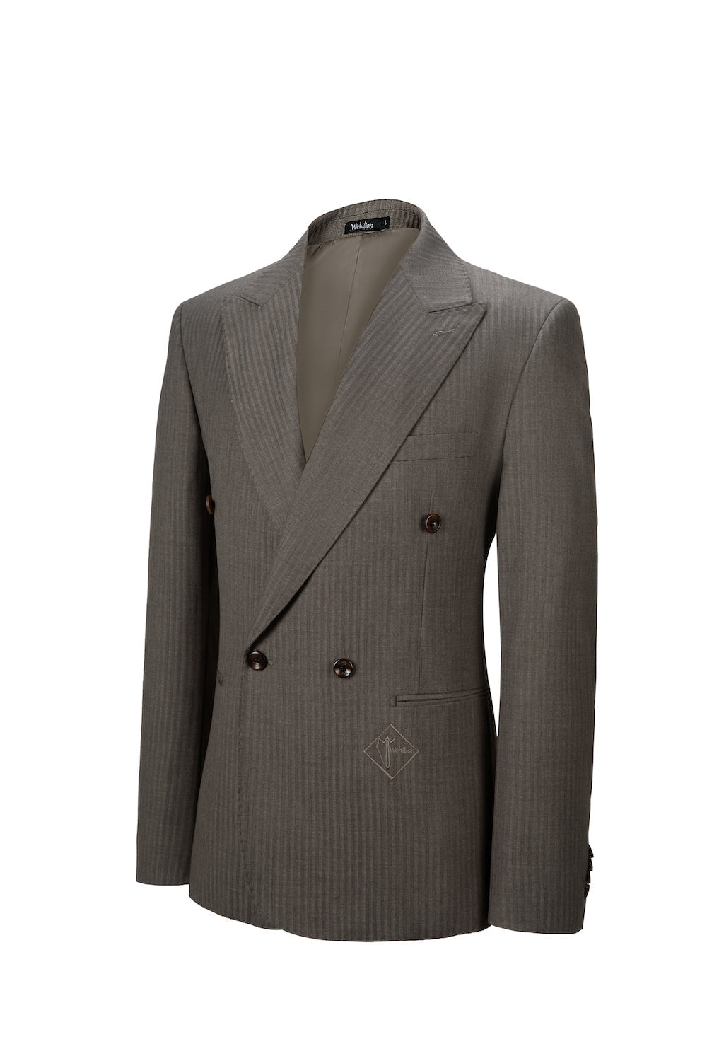 ly1104 Double Breasted Khaki Men's Two Button Stripe Blazer