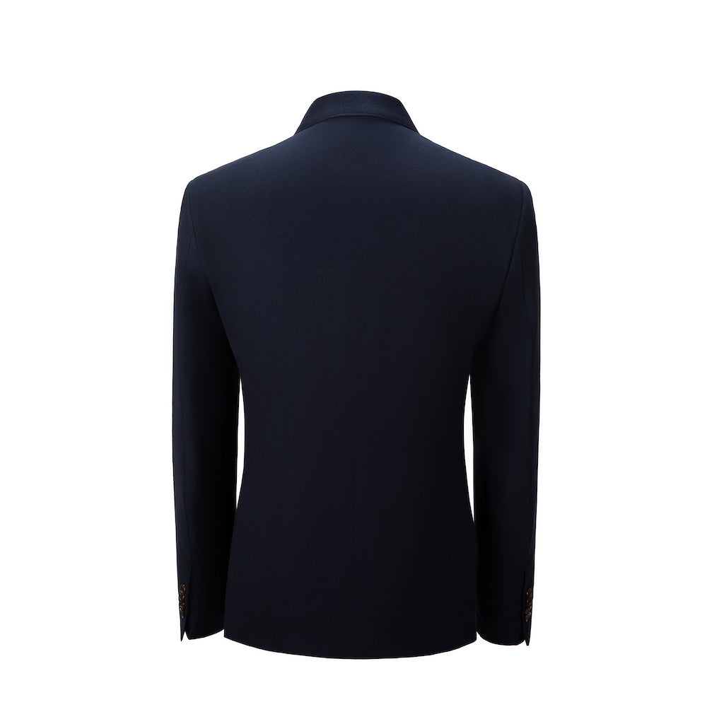 ly1108 Navy Blue Double Breasted Men's Two Button Blazer