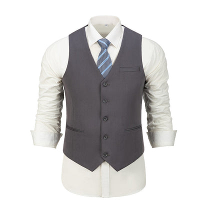 Grey Stripe Men's Vest for Party, Wedding and Business