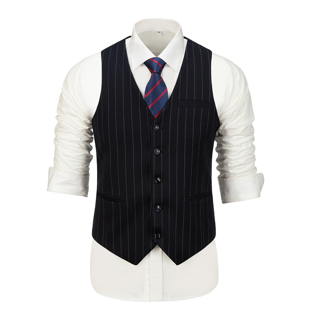 ly1334 Navy Stripe Men's 3 Piece Set