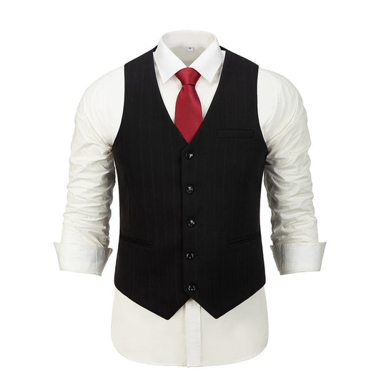 Black Stripe Men's Vest for Party, Wedding and Business