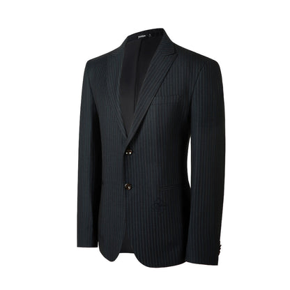 ly1059 Strip Navy Blue Men's Two Button Stripe Blazer