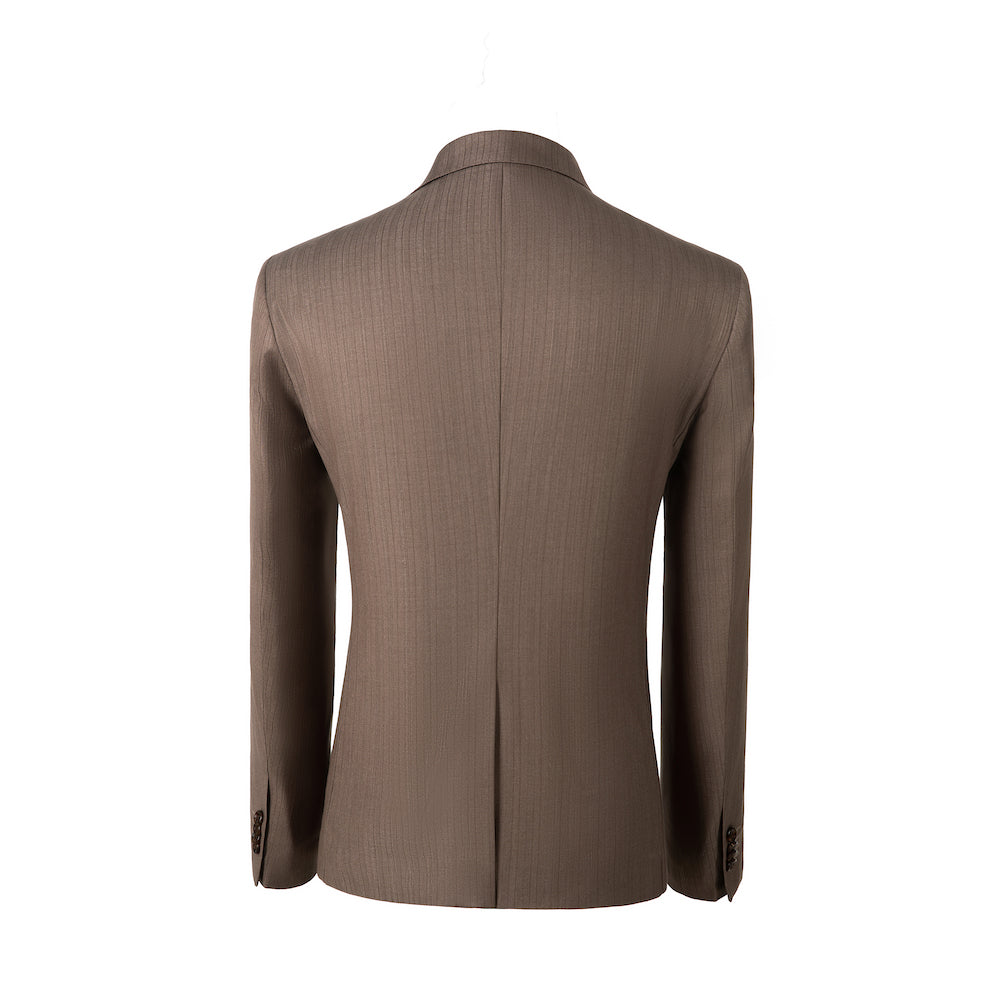 ly1058 Khaki Stripe Men's Two Button Stripe Blazer