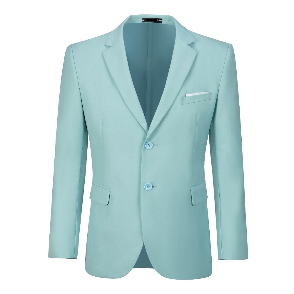 ly1483 Mint Green Men's Two Button Blazer for Party, Wedding and Business