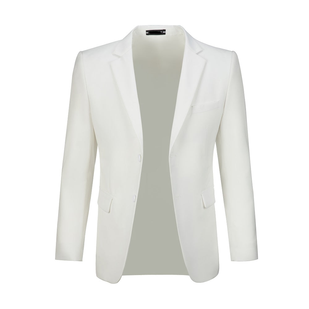 ly1485 Ivory Men's Two Button Blazer for Party, Wedding and Business