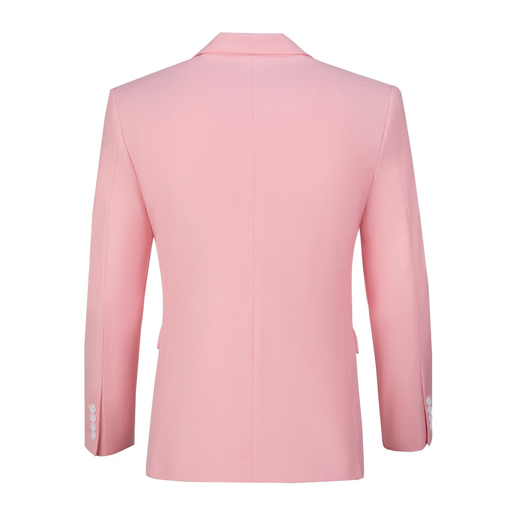 ly1480 Pink Men's Two Button Blazer for Party, Wedding and Business