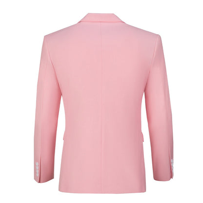 ly1480 Pink Men's Two Button Blazer for Party, Wedding and Business