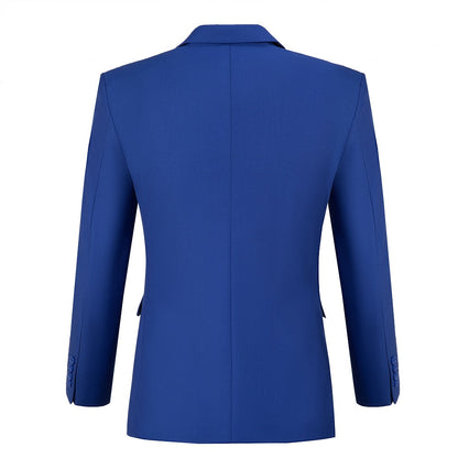 ly1377 Royal Blue Two Button Wedding 3 Pieces Slim Fit Men Suits