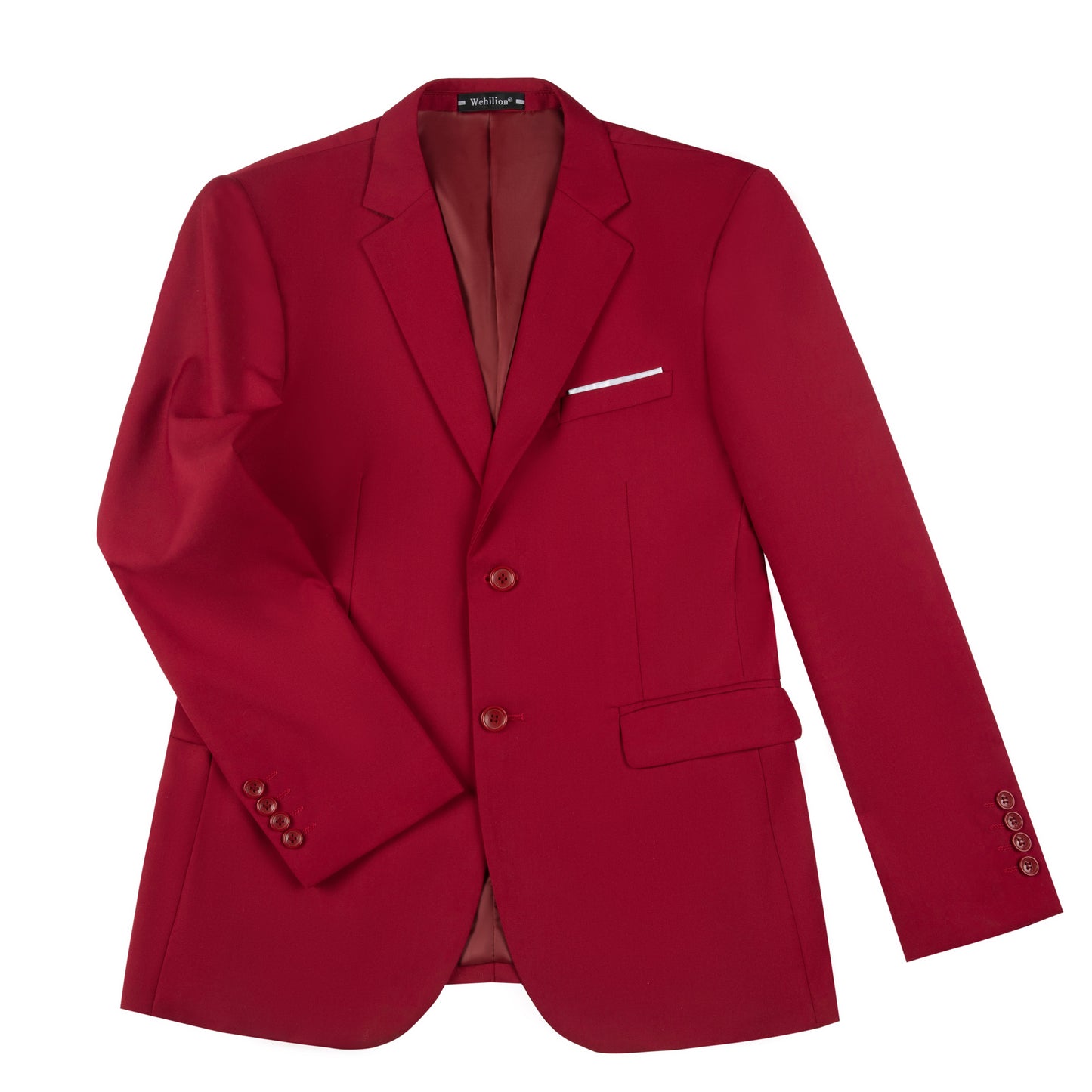 Ly1373 Traje de boda de 3 piezas de dos botones en rojo ajustado para hombre