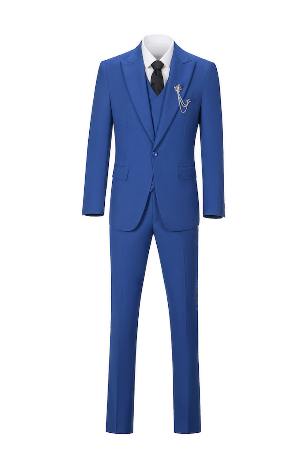 New Arrival Royal Blue Party Banquet Formal 3 Piece Men Suits