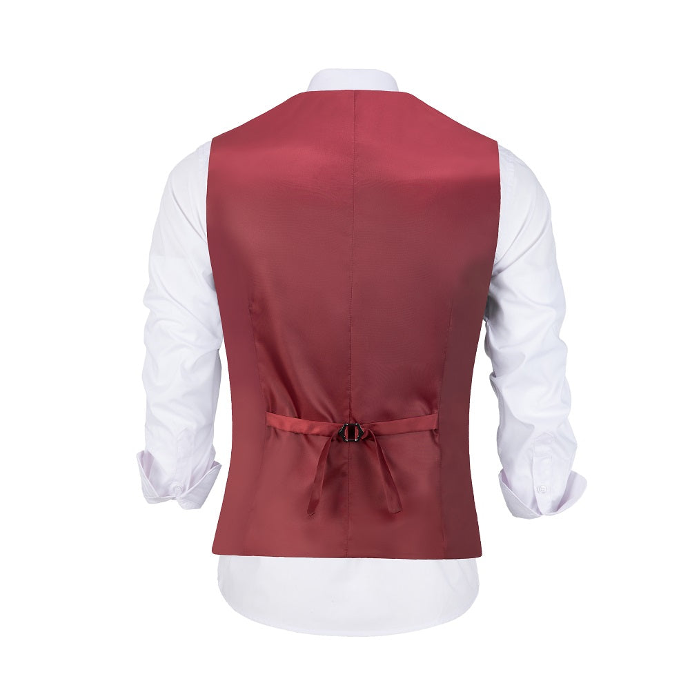 ly1466 Burgundy Men's Vest for Party, Wedding and Business