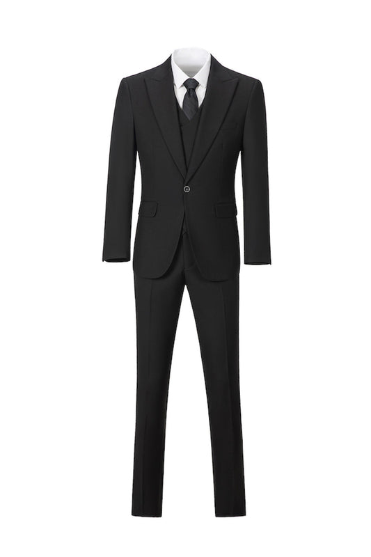 New Arrival Black Party Banquet Formal 3 Piece Men Suits