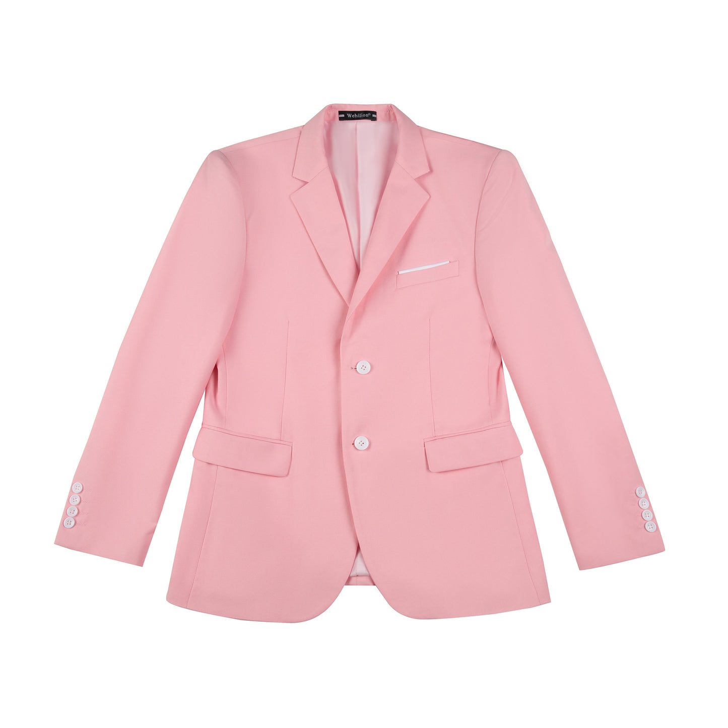 Ly1372 Traje de boda de 3 piezas de dos botones en color rosa para hombre