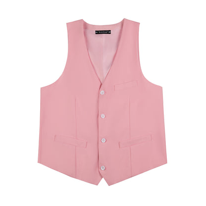 Ly1372 Traje de boda de 3 piezas de dos botones en color rosa para hombre