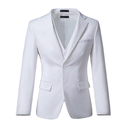 ly1401 White Two Button Wedding 3 Pieces Slim Fit Men Suits