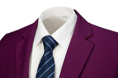 ly1481 Purple Men's Two Button Blazer for Party, Wedding and Business