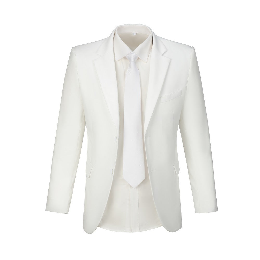 ly1485 Ivory Men's Two Button Blazer for Party, Wedding and Business