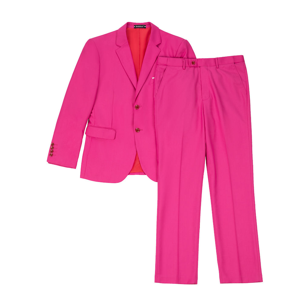 ly1370 Fuchsia Two Button Wedding 2 Pieces Men's Suits Jacket+Pants