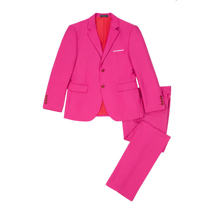 Fuchsia Two Button Wedding 2 Pieces Men's Suits Jacket+Pants