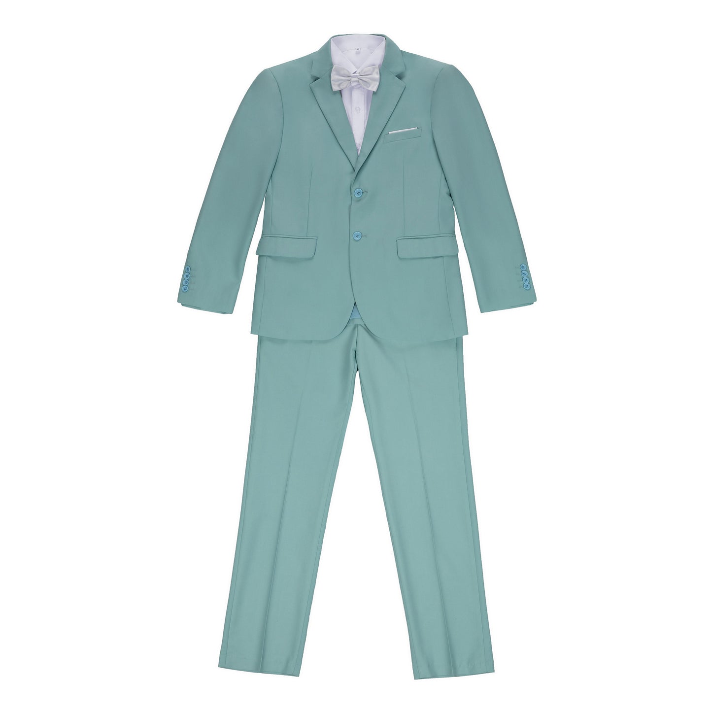 Mint Green Two Button Wedding 3 Pieces Slim Fit Men Suits